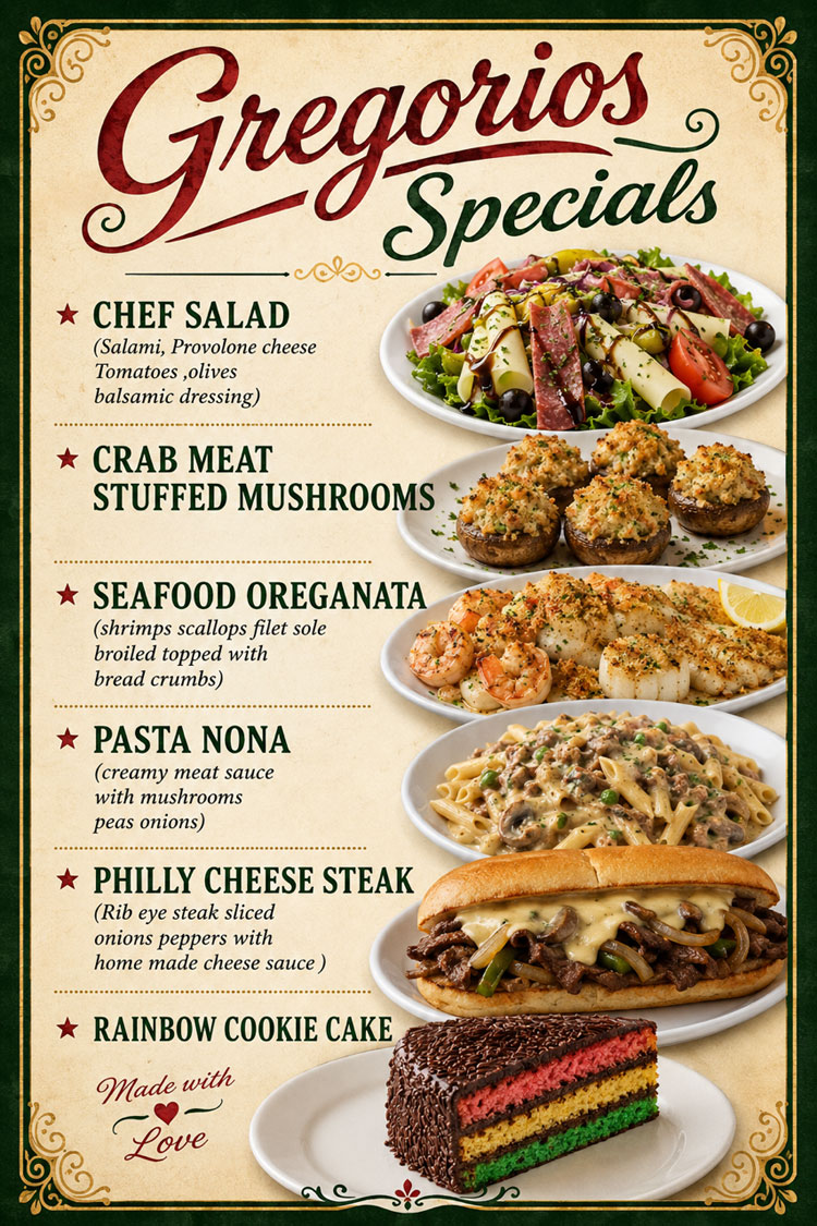 Menu Weekly Specials Menu Weekly Specials