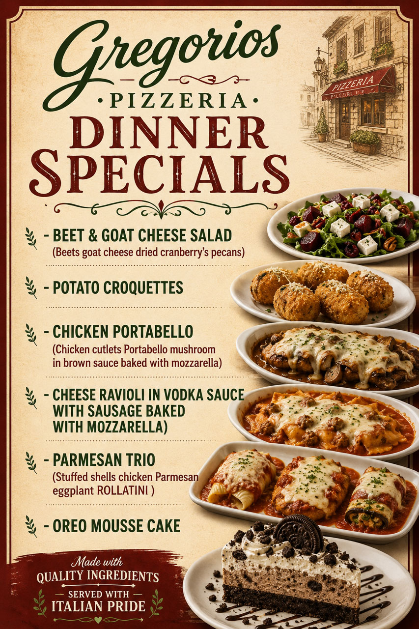 Menu Weekly Specials Menu Weekly Specials