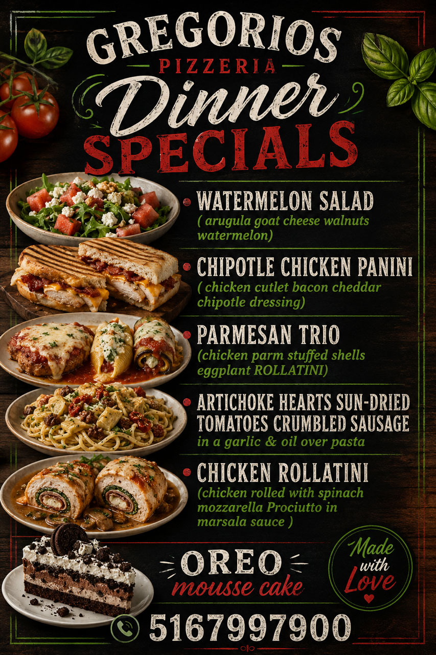 Menu Weekly Specials Menu Weekly Specials