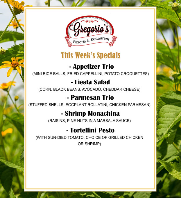 Menu Weekly Specials Menu Weekly Specials